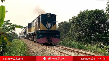 ৬ দিন বন্ধ থাকার পর মেরামত করা ইঞ্জিনে ময়মনসিংহ মেইল ট্রেন চলাচল শুরু