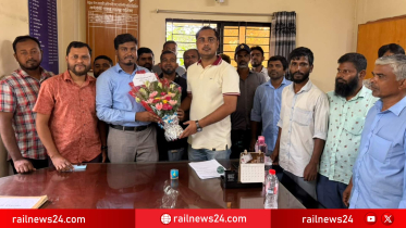 নরসিংদীতে নবনিযুক্ত উপসহকারী প্রকৌশলী রিপন মিয়াকে ফুলের শুভেচ্ছায় বরণ