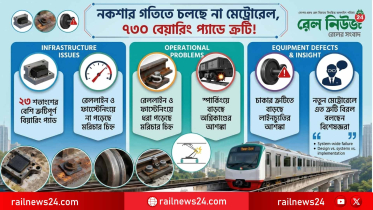 মেট্রোরেলের ৭৩০ বেয়ারিং প্যাডে ত্রুটি, ঝুঁকিতে নিরাপত্তা