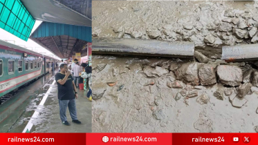 রেললাইন ভেঙে ঢাকা-ময়মনসিংহ রুটে ট্রেন চলাচল বন্ধ