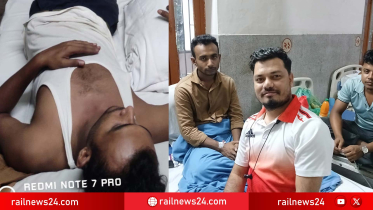 লোকোমাস্টার  কর্তৃক হামলায় আহত পয়েন্টসম্যান রাকিবকে হাসপাতালে দেখতে গেলেন সমিতির নেতৃবৃন্দ
