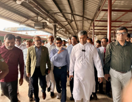 ঢাকা বিমানবন্দর রেলস্টেশন পরিদর্শনে রেল প্রতিমন্ত্রী হাবিবুর রশিদ