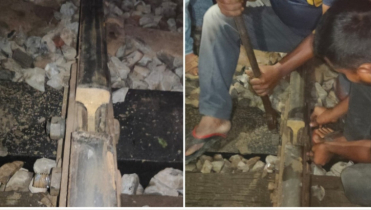 নাটোরে ক্ষতিগ্রস্ত রেললাইন, নিরাপত্তায় কমানো হলো ট্রেনের গতি