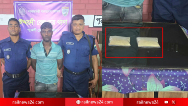 পদ্মা এক্সপ্রেস ট্রেনে ১০০ গ্রাম হেরোইনসহ যুবক গ্রেপ্তার