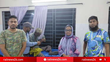 মাধনগর স্টেশন রোডে অসুস্থ বৃদ্ধ উদ্ধার, পাশে ছিল না কোনো স্বজন